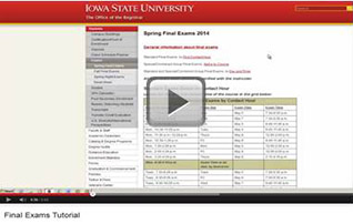Final exam video tutorial