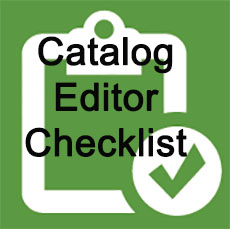 catalog editor checklist