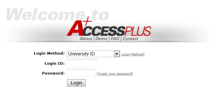 AccessPlus screen
